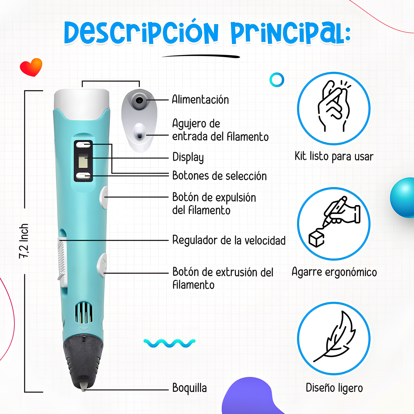 Juego de Plumas 3D con Pantalla – Da vida a tu imaginación y crea sin límites