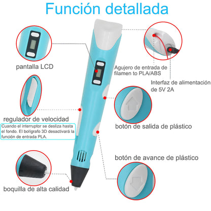 Juego de Plumas 3D con Pantalla – Da vida a tu imaginación y crea sin límites