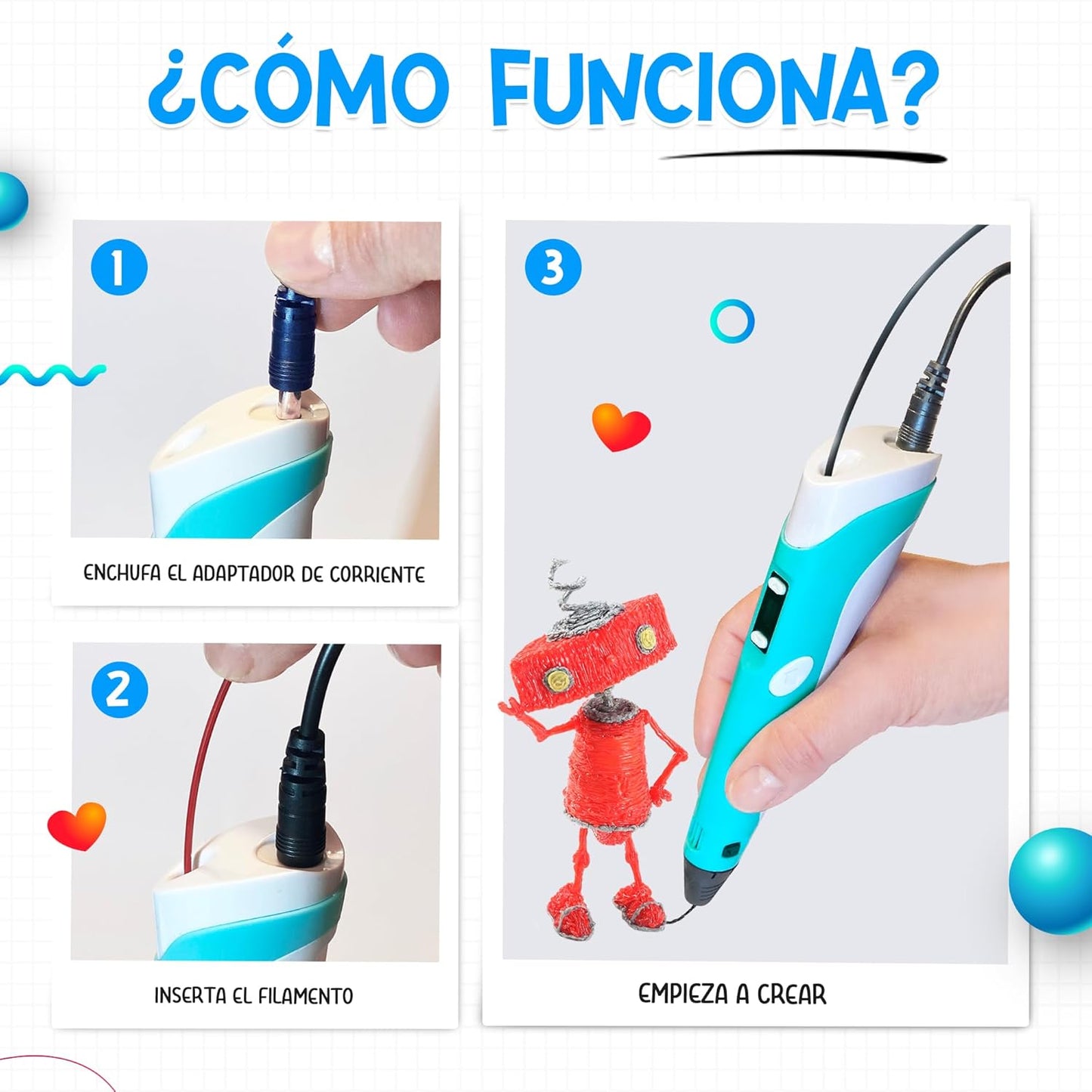 Juego de Plumas 3D con Pantalla – Da vida a tu imaginación y crea sin límites