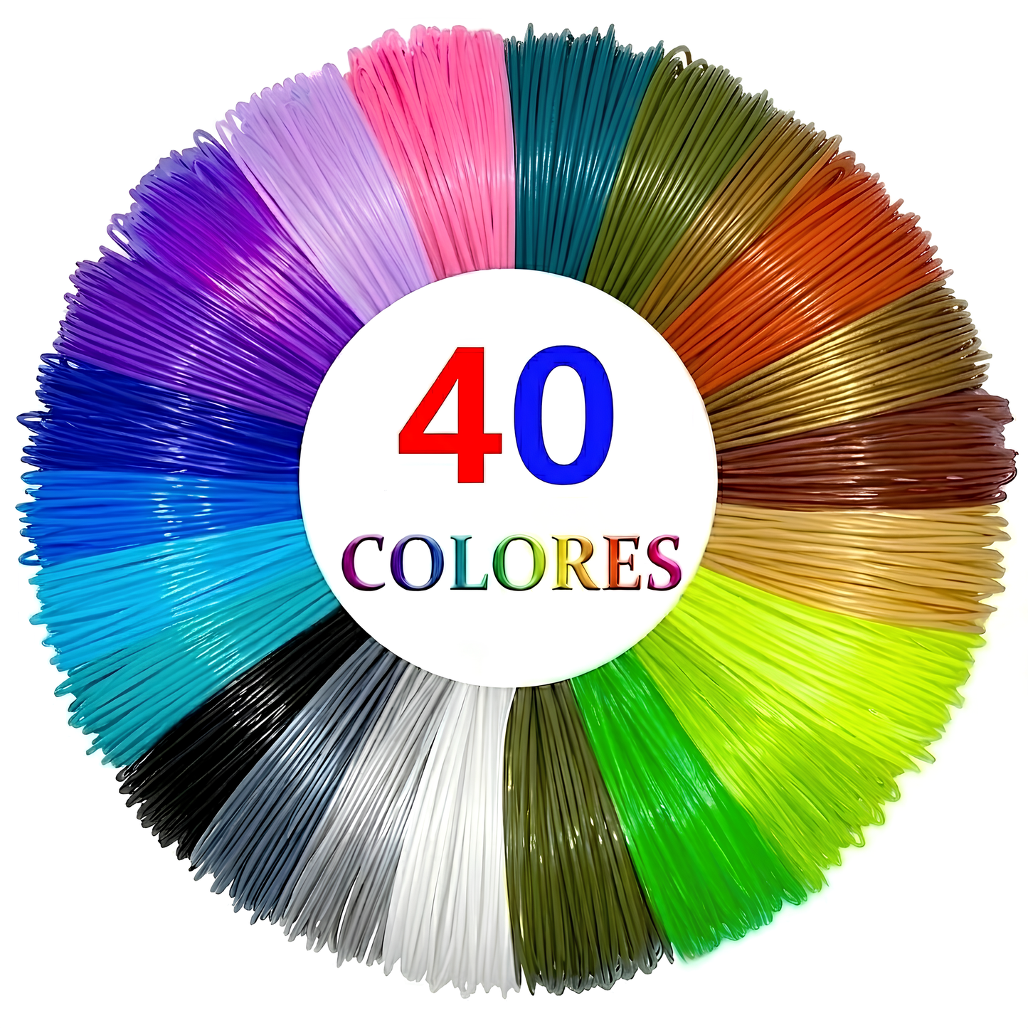 Pack de 40 Filamentos (120 Metros)